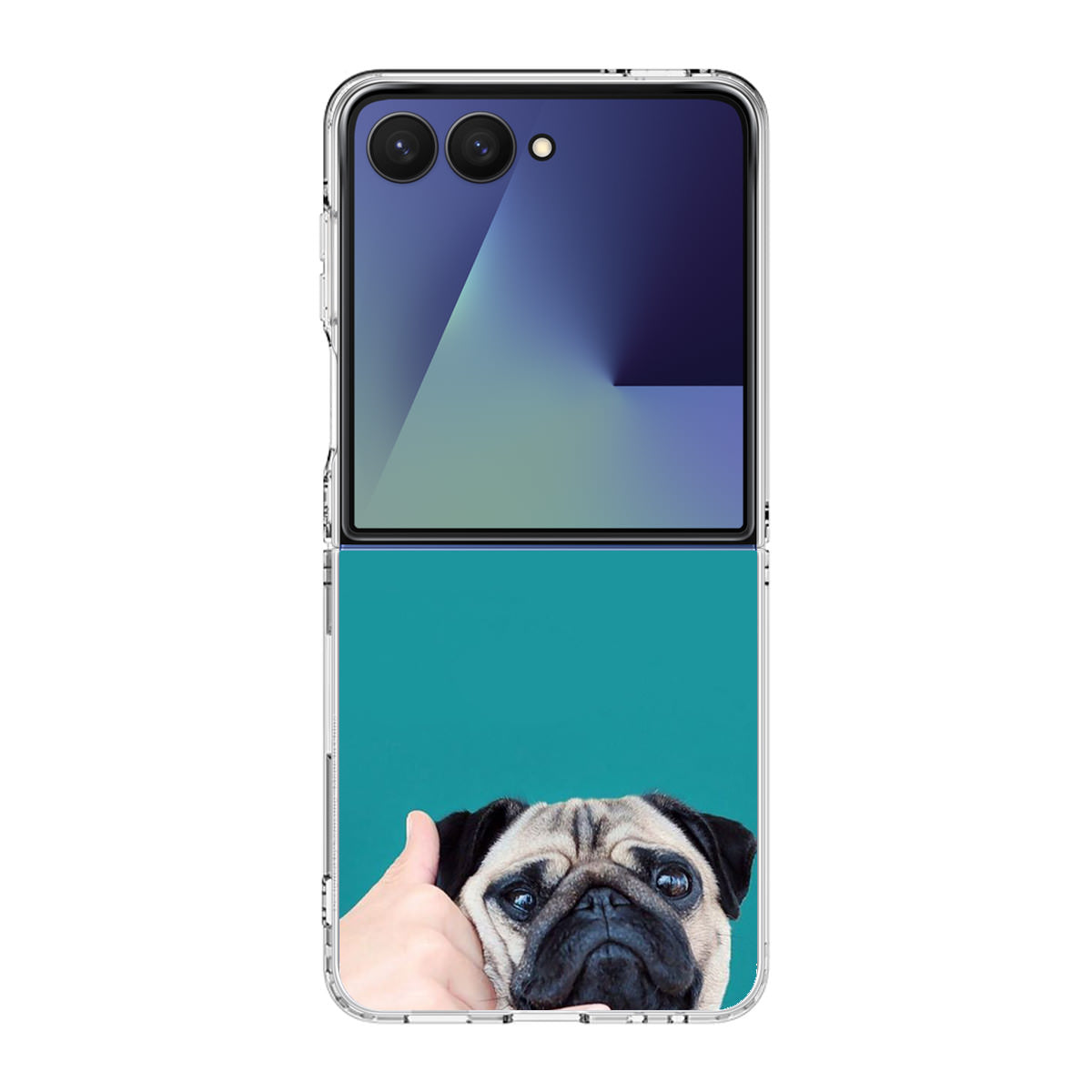 Pug is on the Phone Samsung Galaxy Z Flip 7 Case