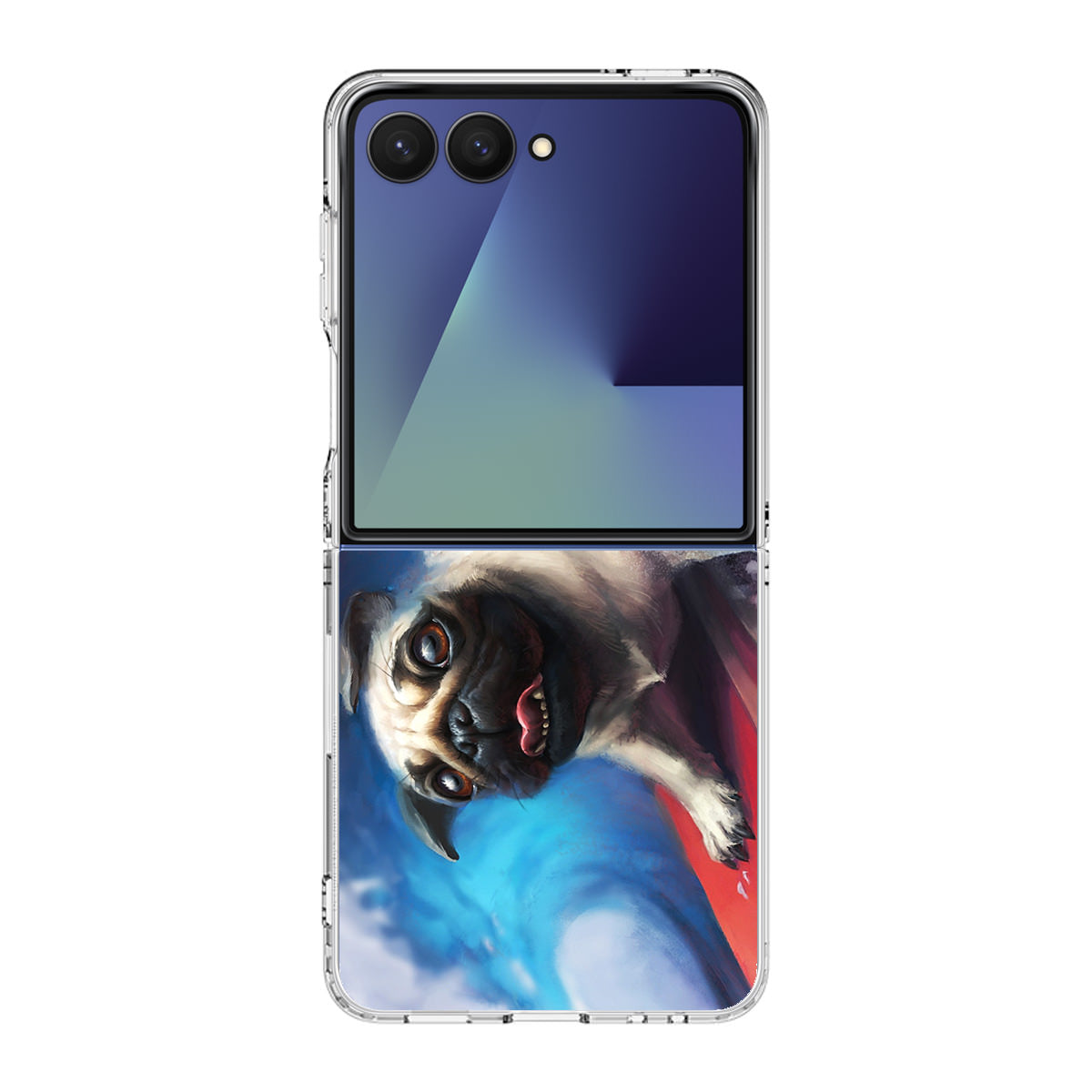 Pug Surfers Samsung Galaxy Z Flip 7 Case
