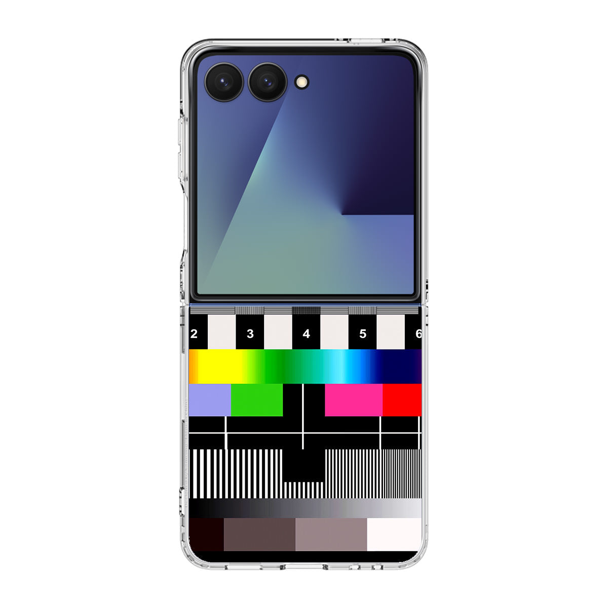 Scheme Pause TV Colorful Mesh Samsung Galaxy Z Flip 7 Case