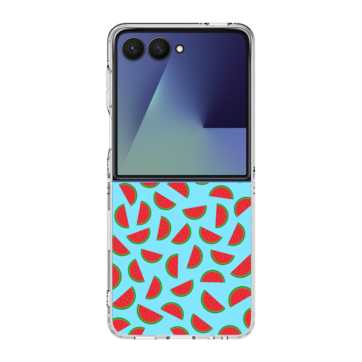 Watermelon Fruit Pattern Blue Samsung Galaxy Z Flip 7 Case