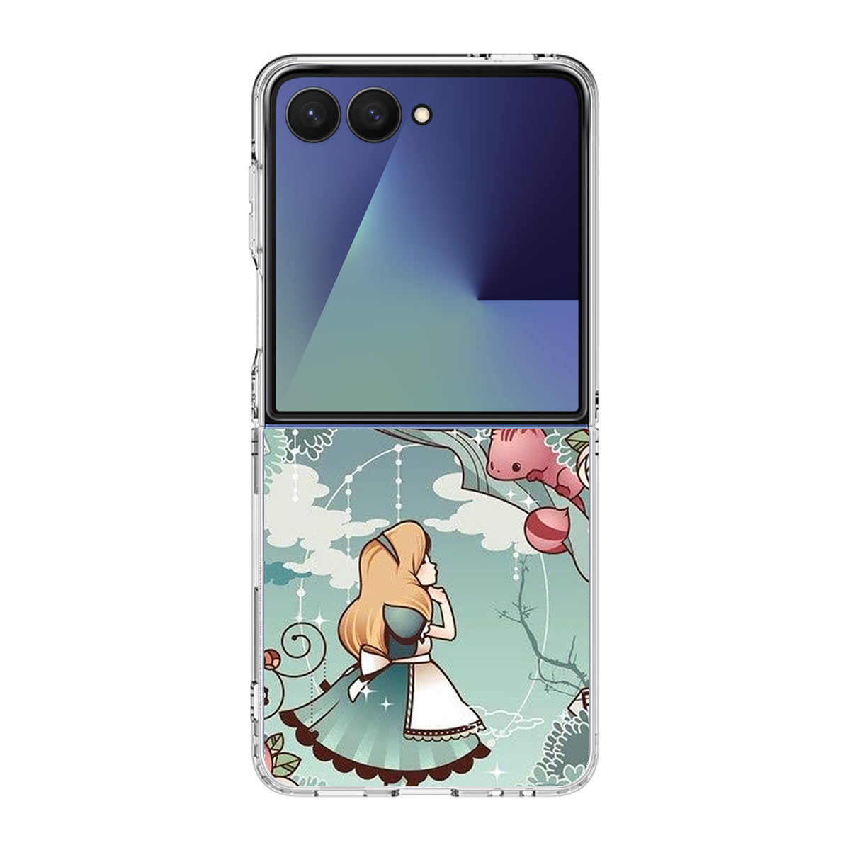 Alice And Cheshire Cat Poster Samsung Galaxy Z Flip 7 Case