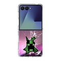 Creeper Glass Broken Violet Samsung Galaxy Z Flip 7 Case