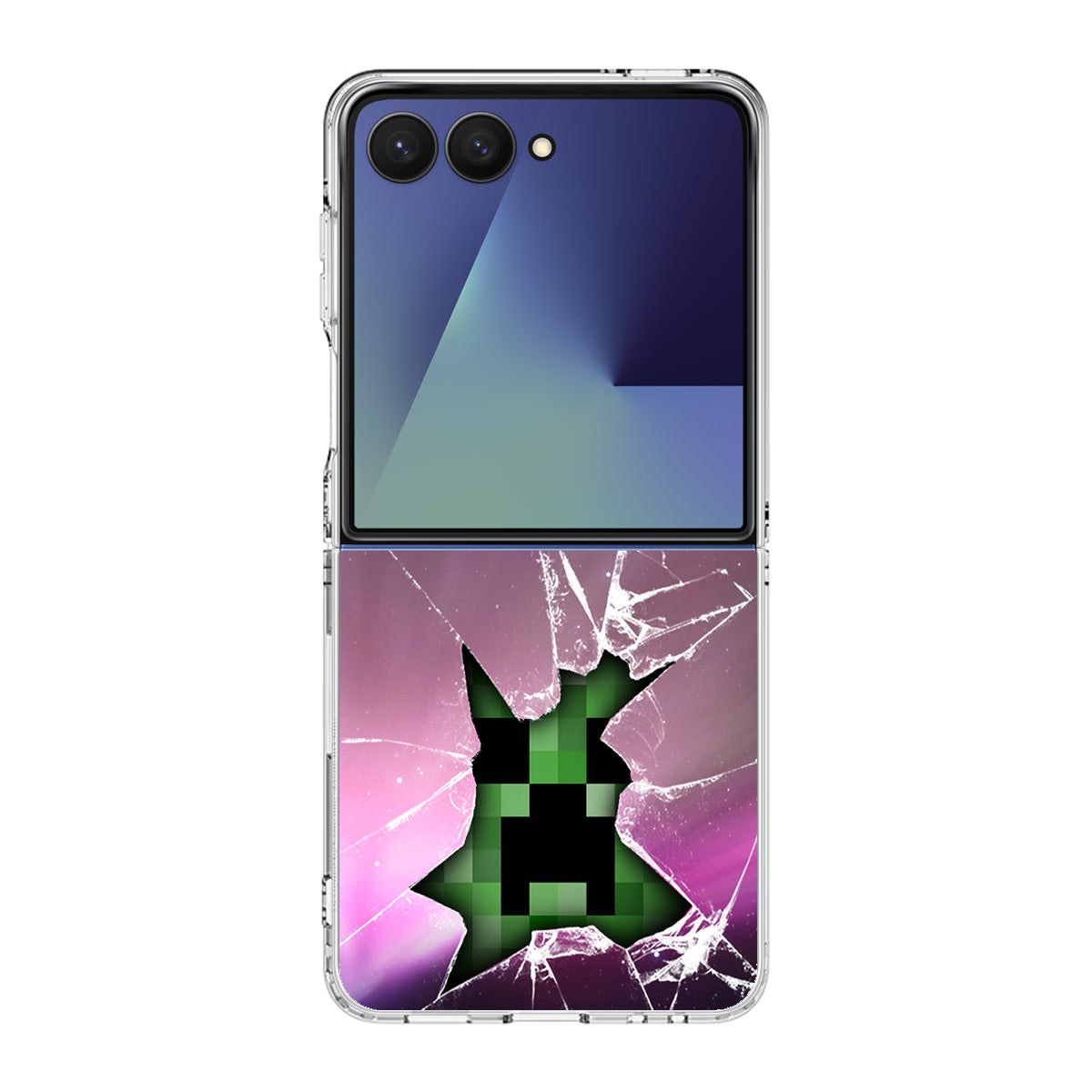 Creeper Glass Broken Violet Samsung Galaxy Z Flip 7 Case