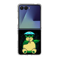 Cute Snorlax Umbrella Samsung Galaxy Z Flip 7 Case