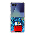 Dog Lying Under Starry Night Van Gogh Samsung Galaxy Z Flip 7 Case