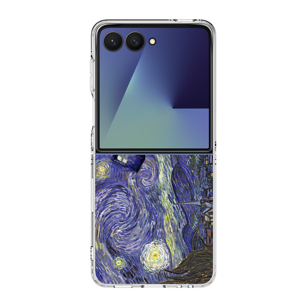 Dr Who Tardis In Van Gogh Starry Night Samsung Galaxy Z Flip 7 Case