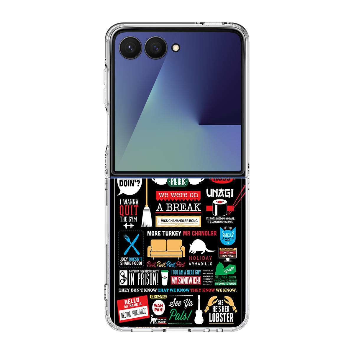 Friends TV Show Quotes Poster Samsung Galaxy Z Flip 7 Case
