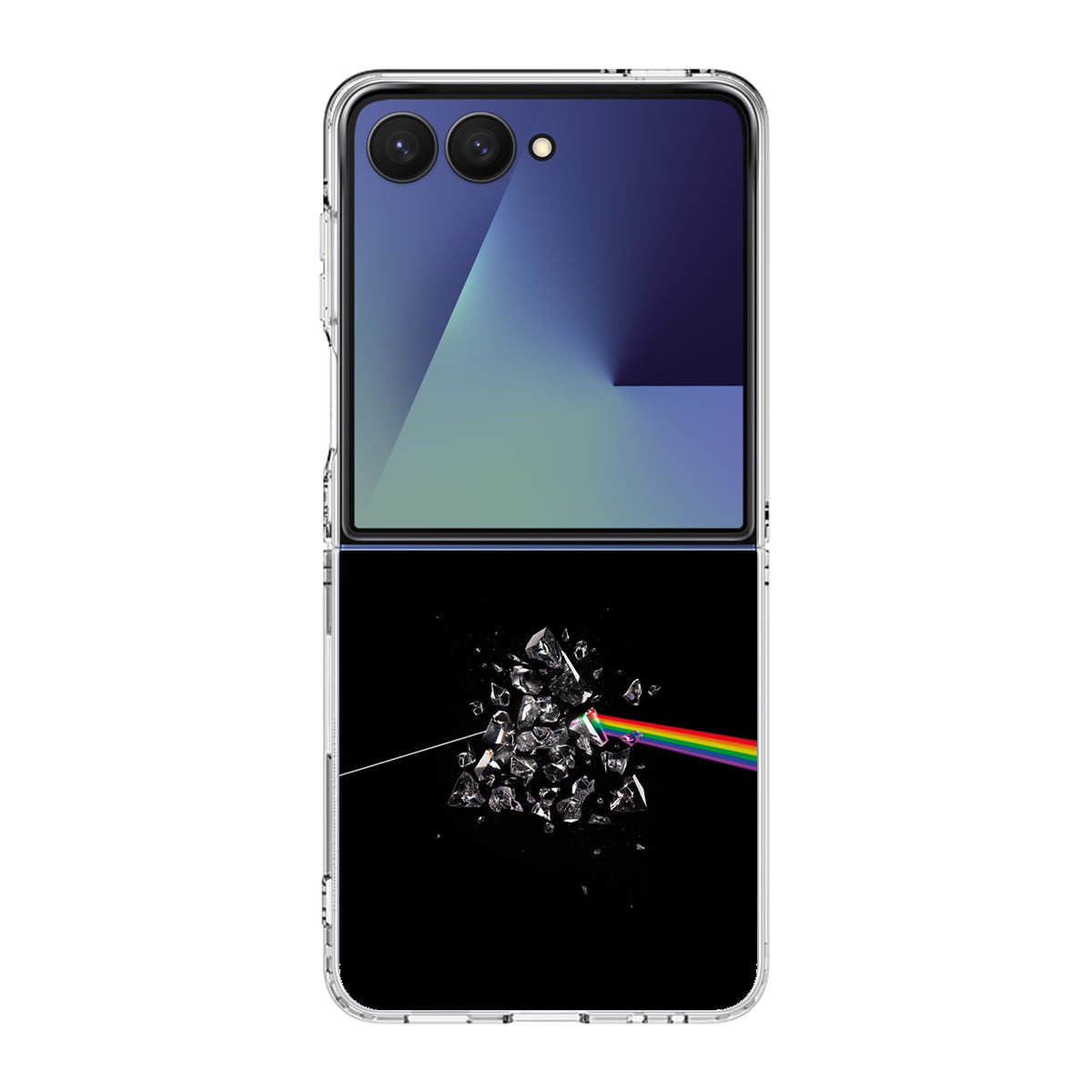 Glass Broken Light Refraction Samsung Galaxy Z Flip 7 Case