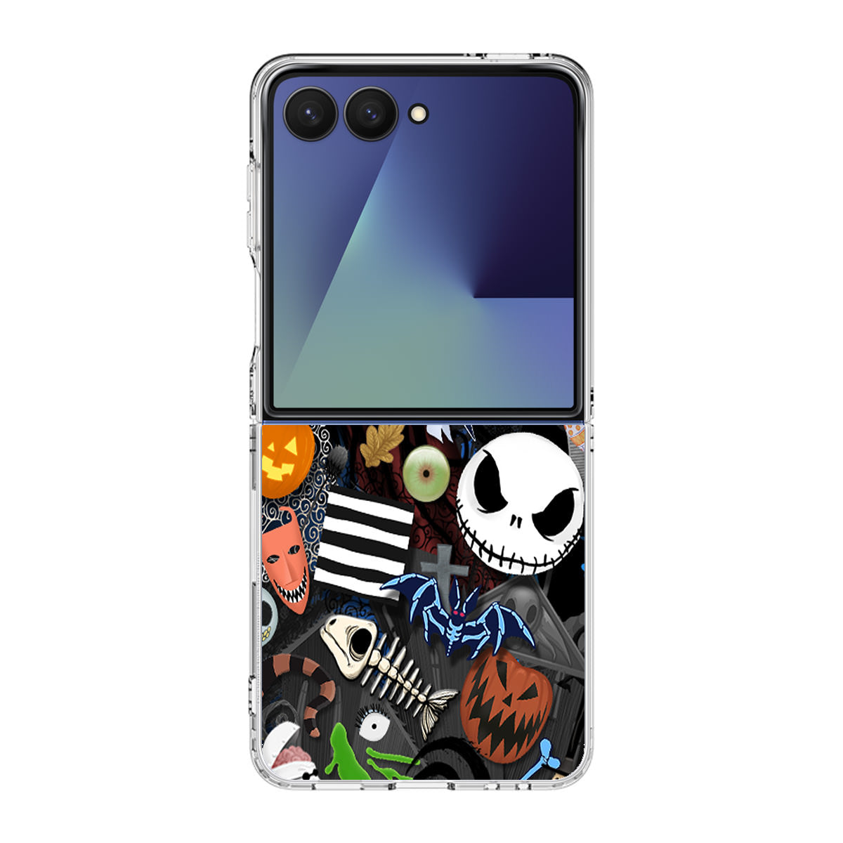 Nightmare Before Chrismast Collage Samsung Galaxy Z Flip 7 Case