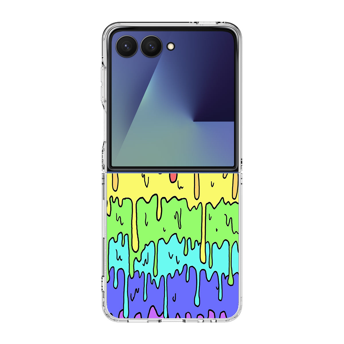 Pastel Kawaii Melting Rainbow Samsung Galaxy Z Flip 7 Case