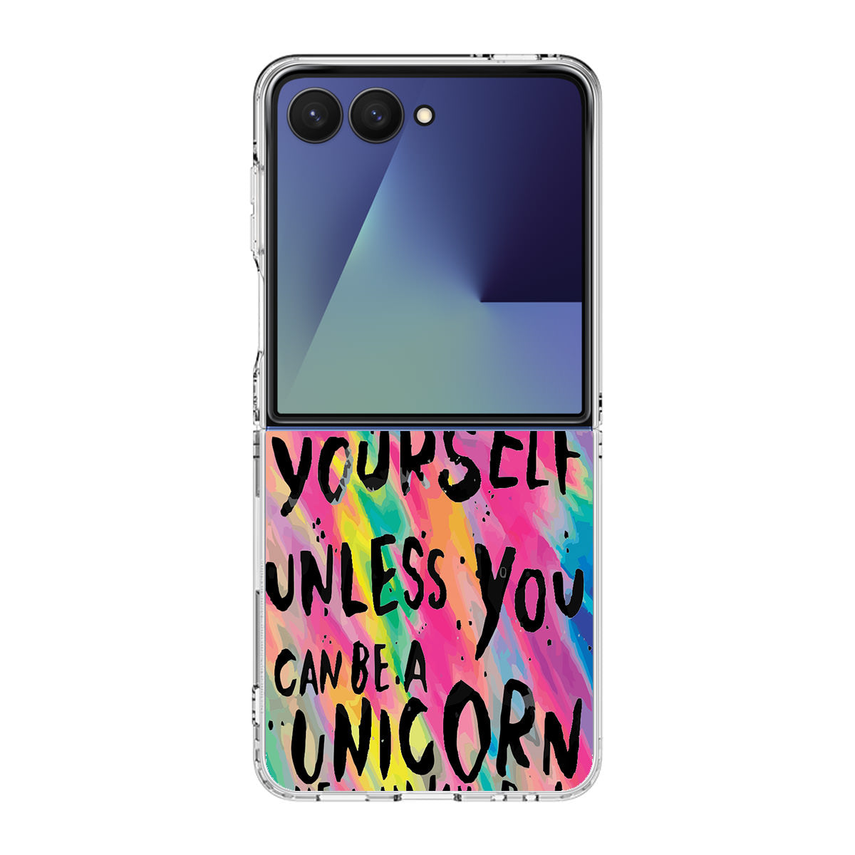 Rainbow Unicorn Quote Samsung Galaxy Z Flip 7 Case