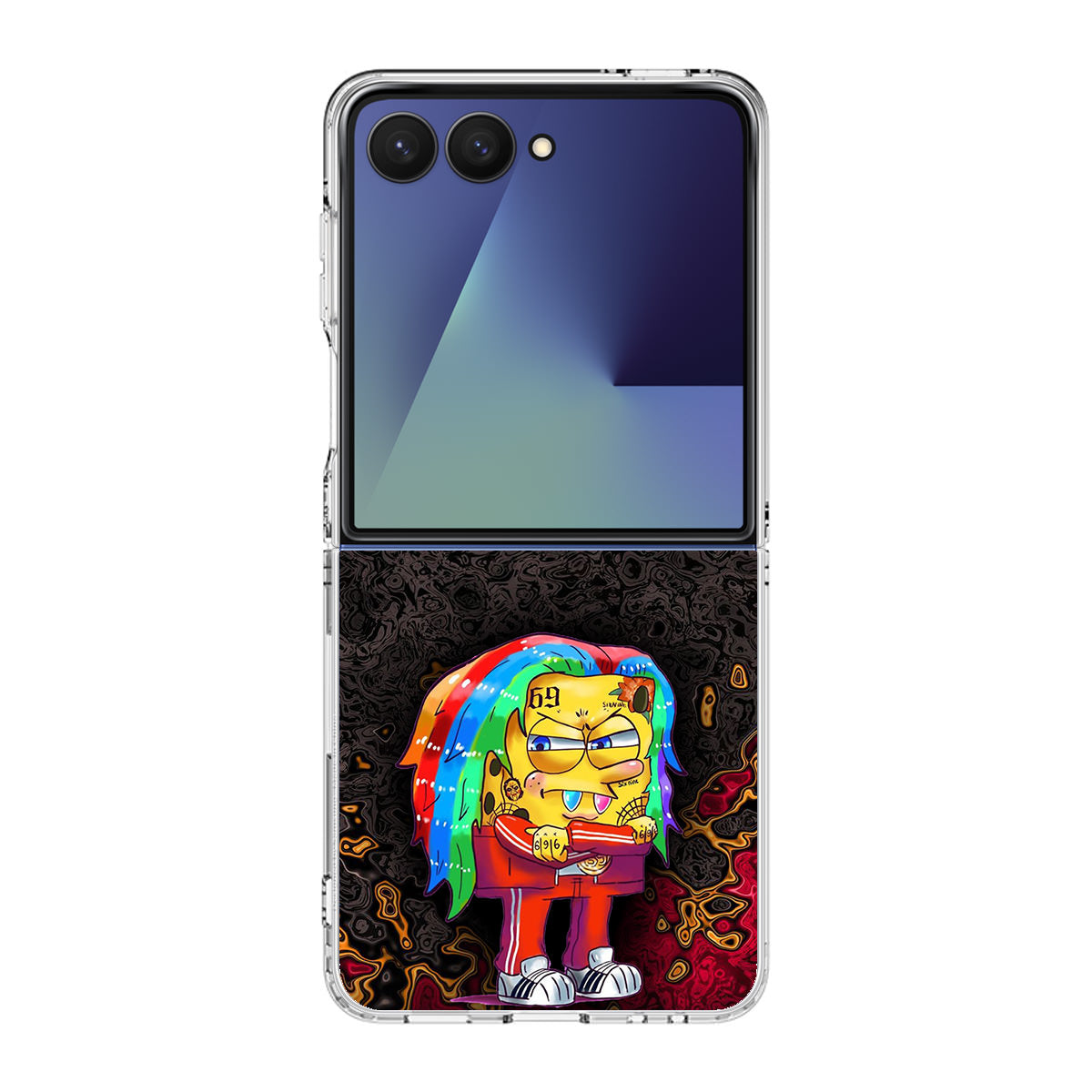 Sponge Hypebeast 69 Mode Samsung Galaxy Z Flip 7 Case