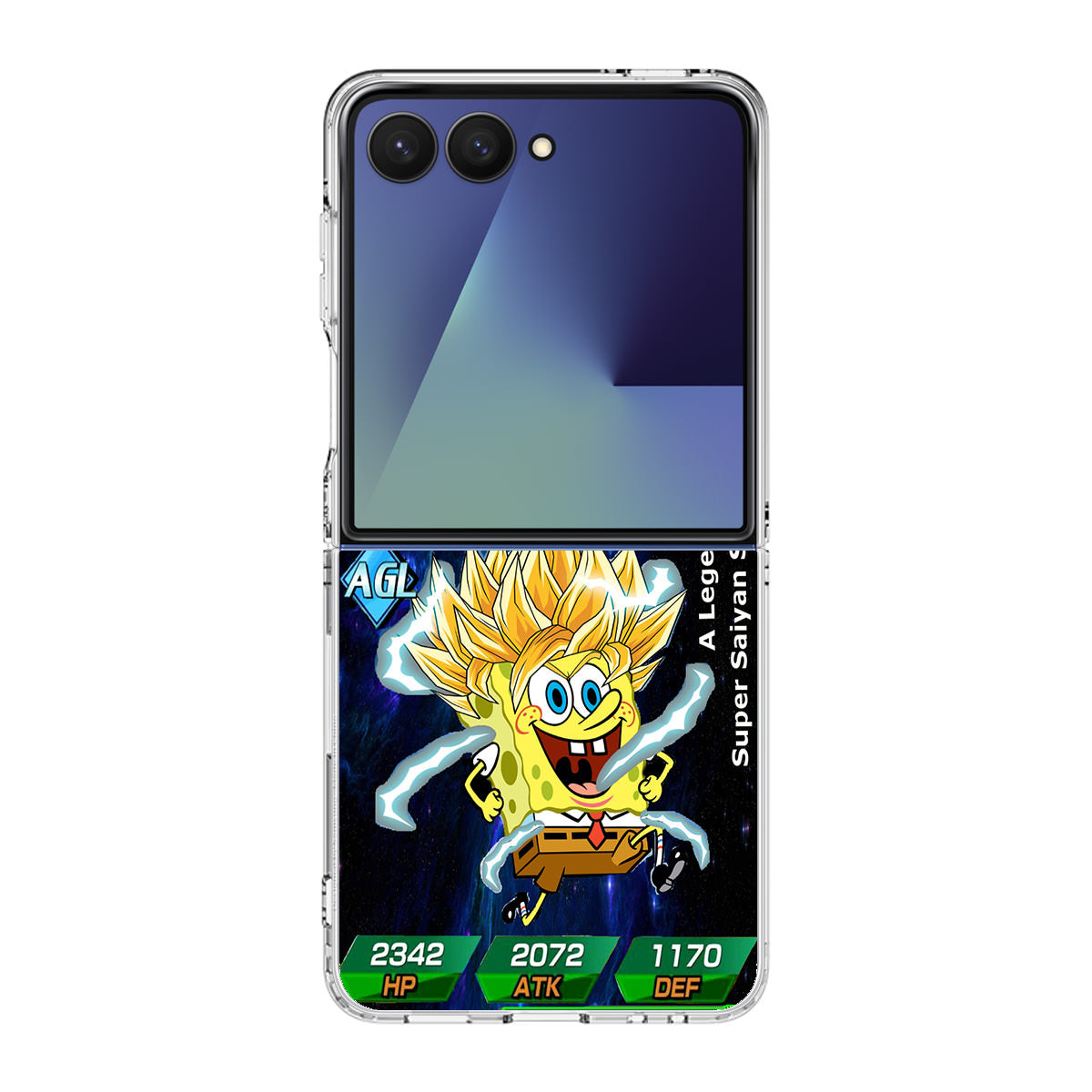 Super Saiyan Spongebob Card Samsung Galaxy Z Flip 7 Case