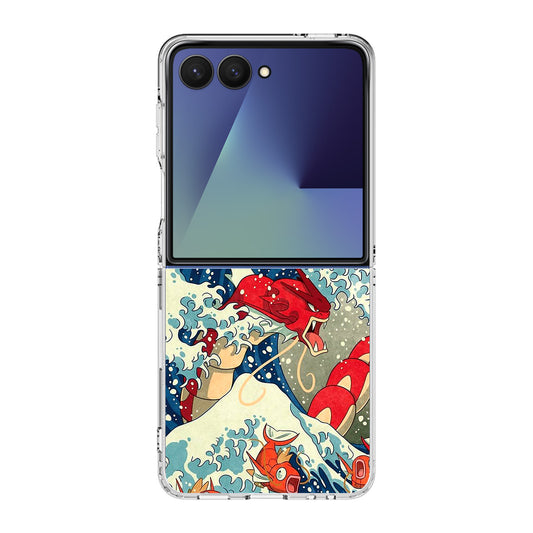 The Great Wave Of Gyarados Samsung Galaxy Z Flip 7 Case