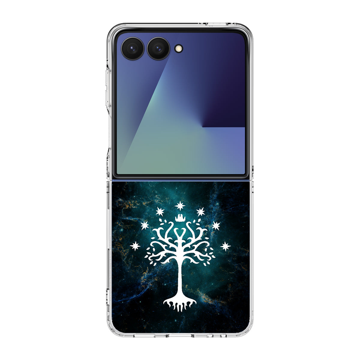 White Tree Of Gondor In Space Nebula Samsung Galaxy Z Flip 7 Case