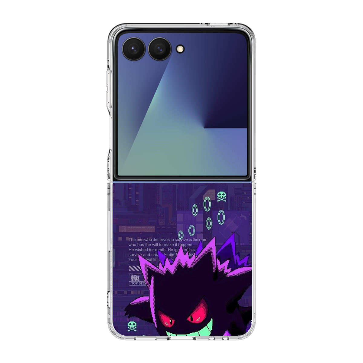 Gengar Pixel Art Samsung Galaxy Z Flip 7 Case
