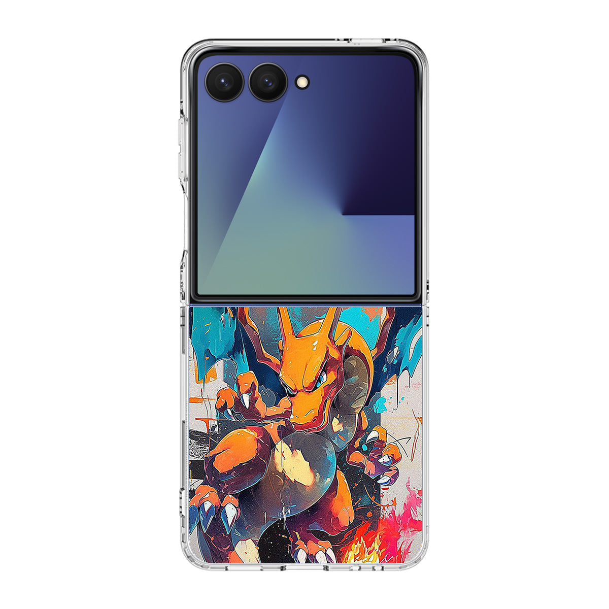 Charizard Inferno on Canvas Samsung Galaxy Z Flip 7 Case