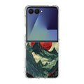 Crimson Moon Over Silent Peaks Samsung Galaxy Z Flip 7 Case