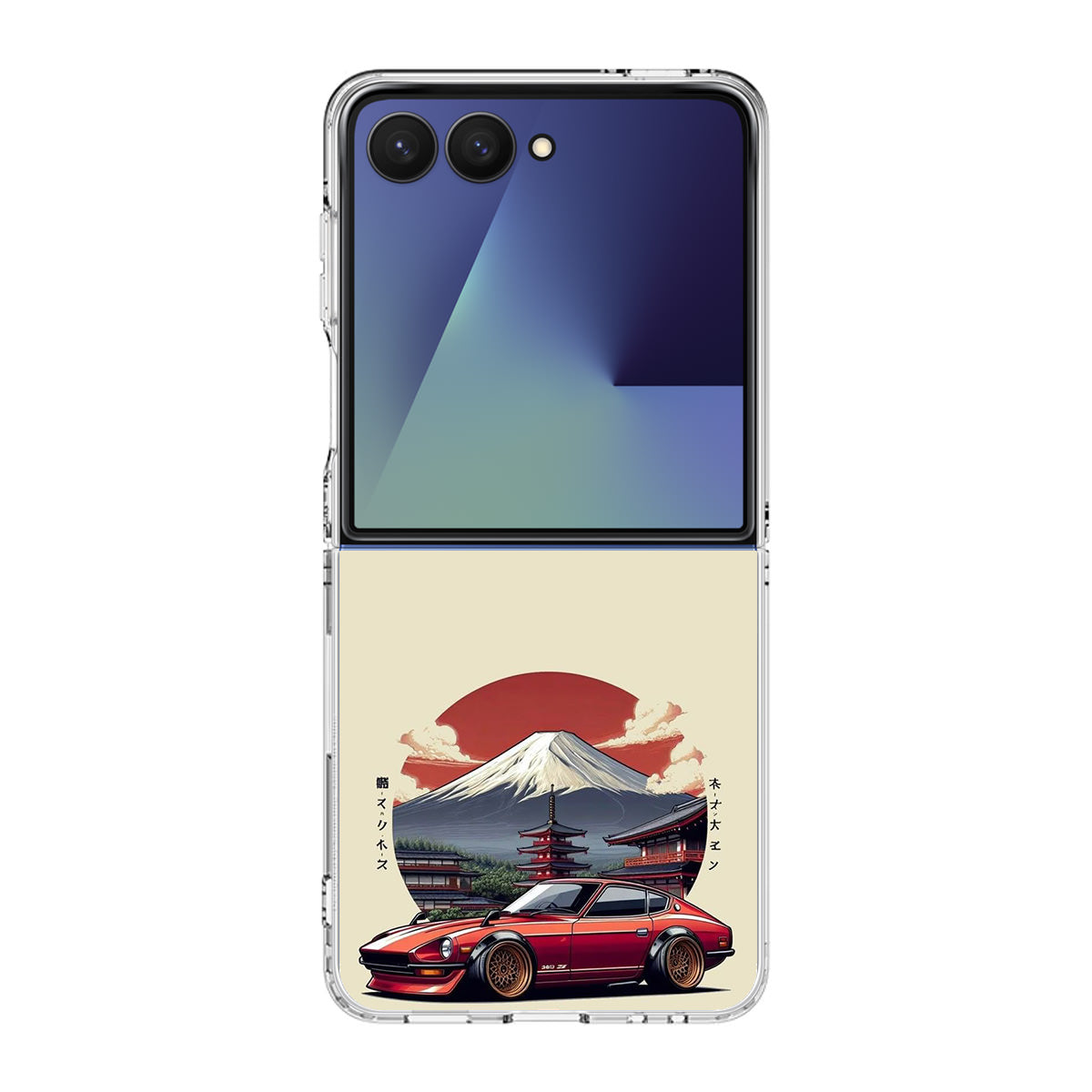 Fuji Fastback Racing the Rising Sun Samsung Galaxy Z Flip 7 Case