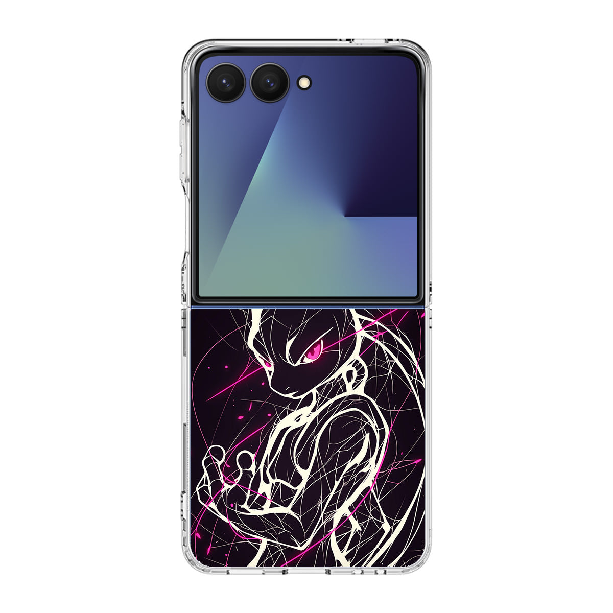 Mewtwo Cosmic Energy Samsung Galaxy Z Flip 7 Case