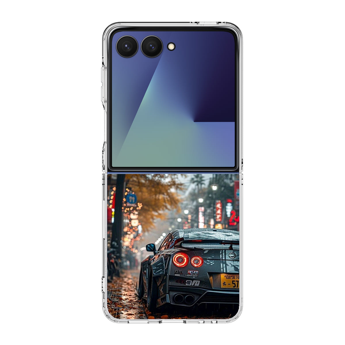 Neon Drift Autumn Streets Samsung Galaxy Z Flip 7 Case