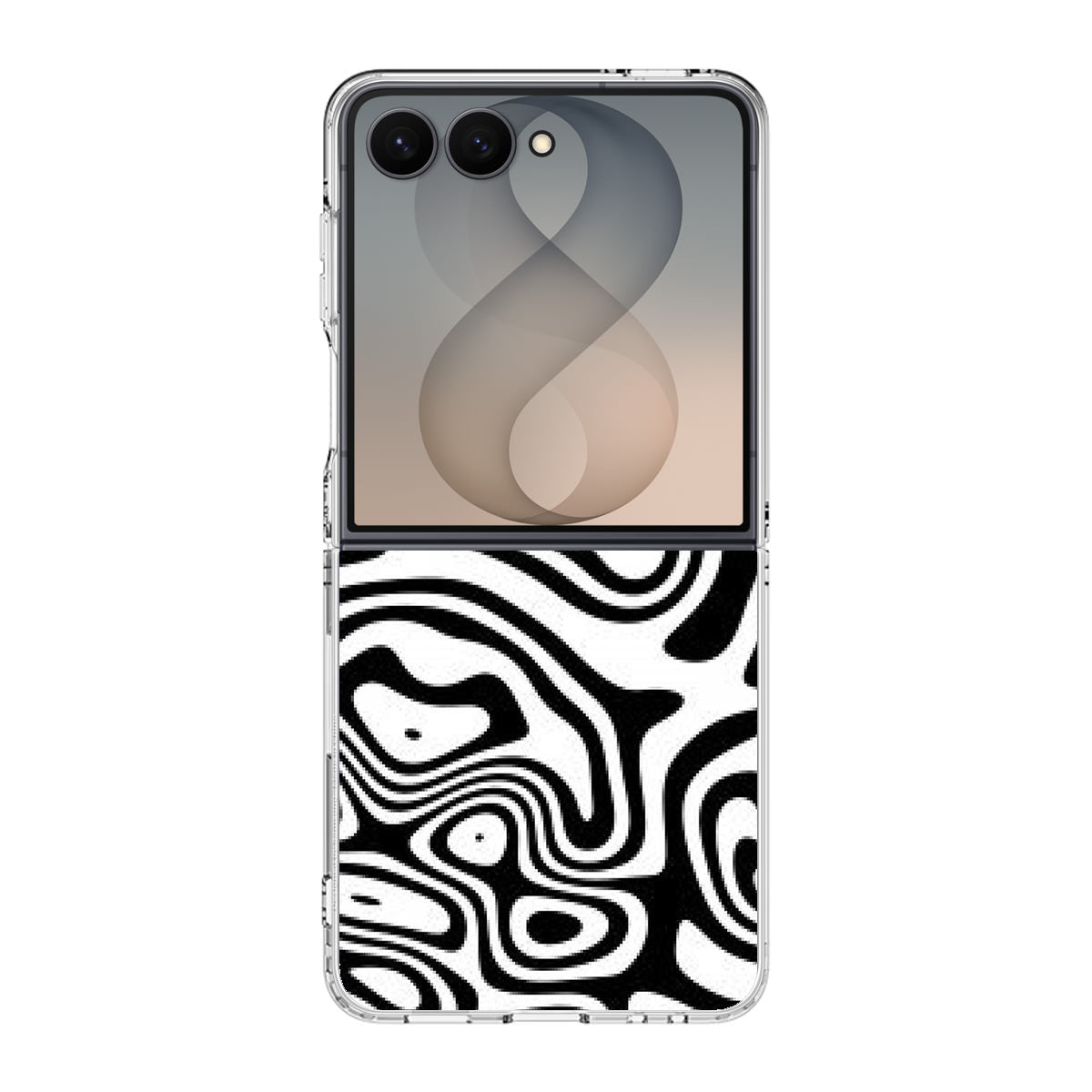 Abstract Black and White Background Samsung Galaxy Z Flip 8 Case