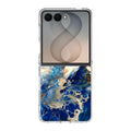 Abstract Golden Blue Paint Art Samsung Galaxy Z Flip 8 Case