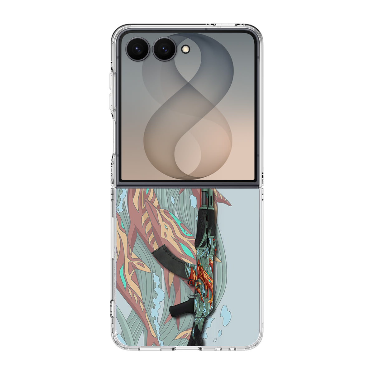 AK-47 Aquamarine Revenge Samsung Galaxy Z Flip 8 Case