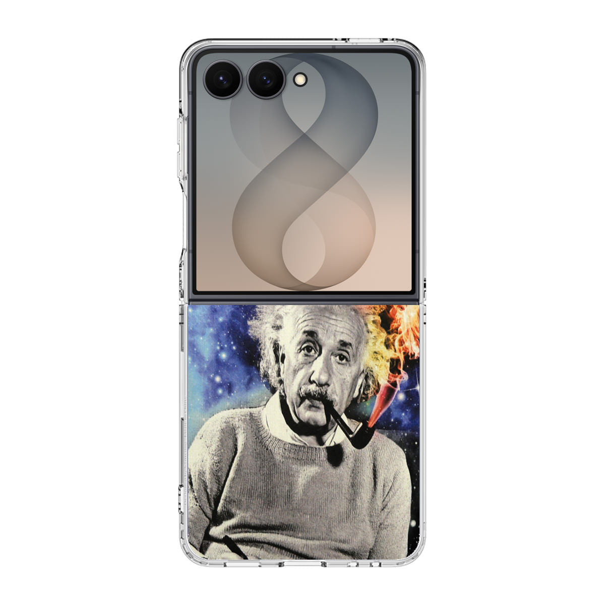 Albert Einstein Smoking Samsung Galaxy Z Flip 8 Case