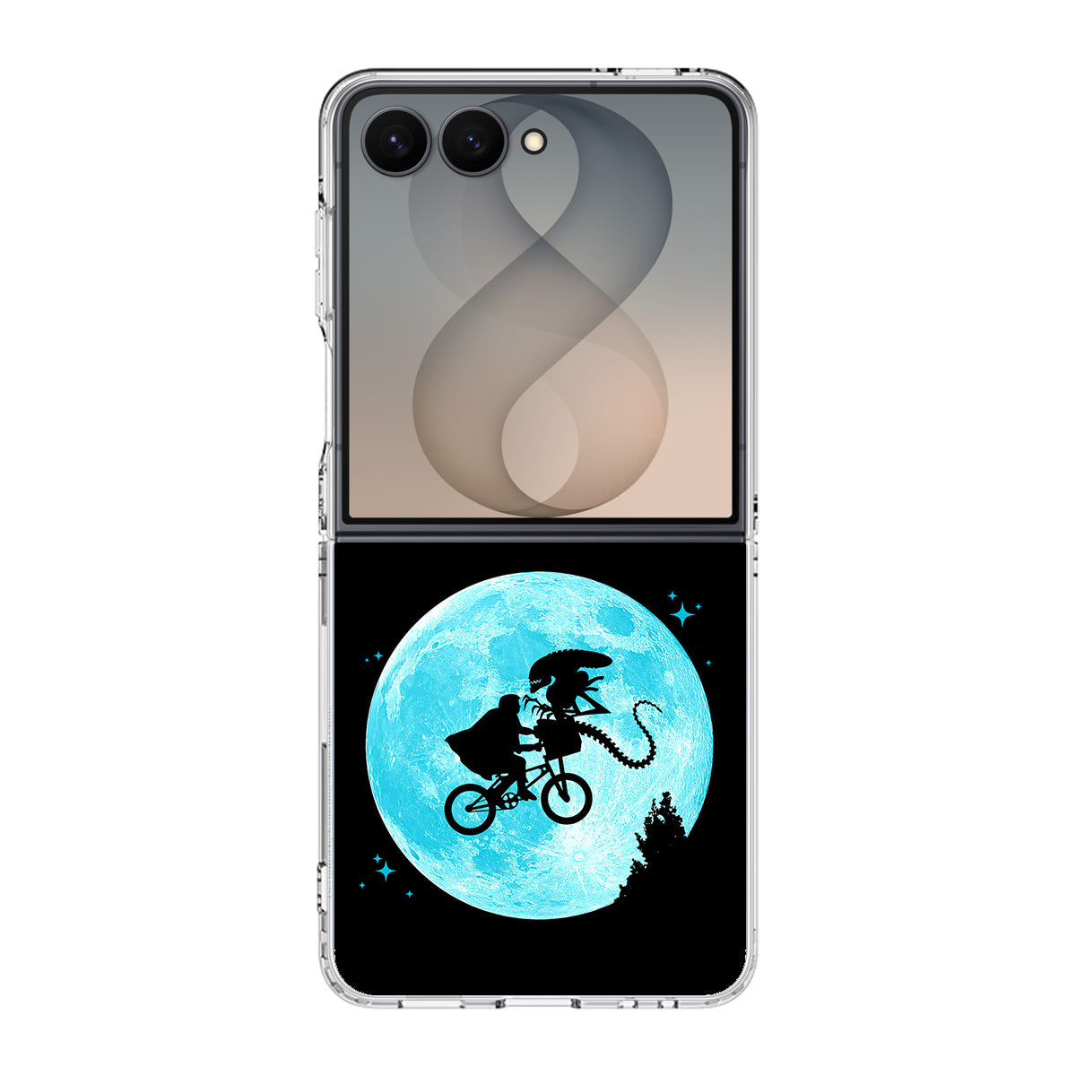 Alien Bike to the Moon Samsung Galaxy Z Flip 8 Case