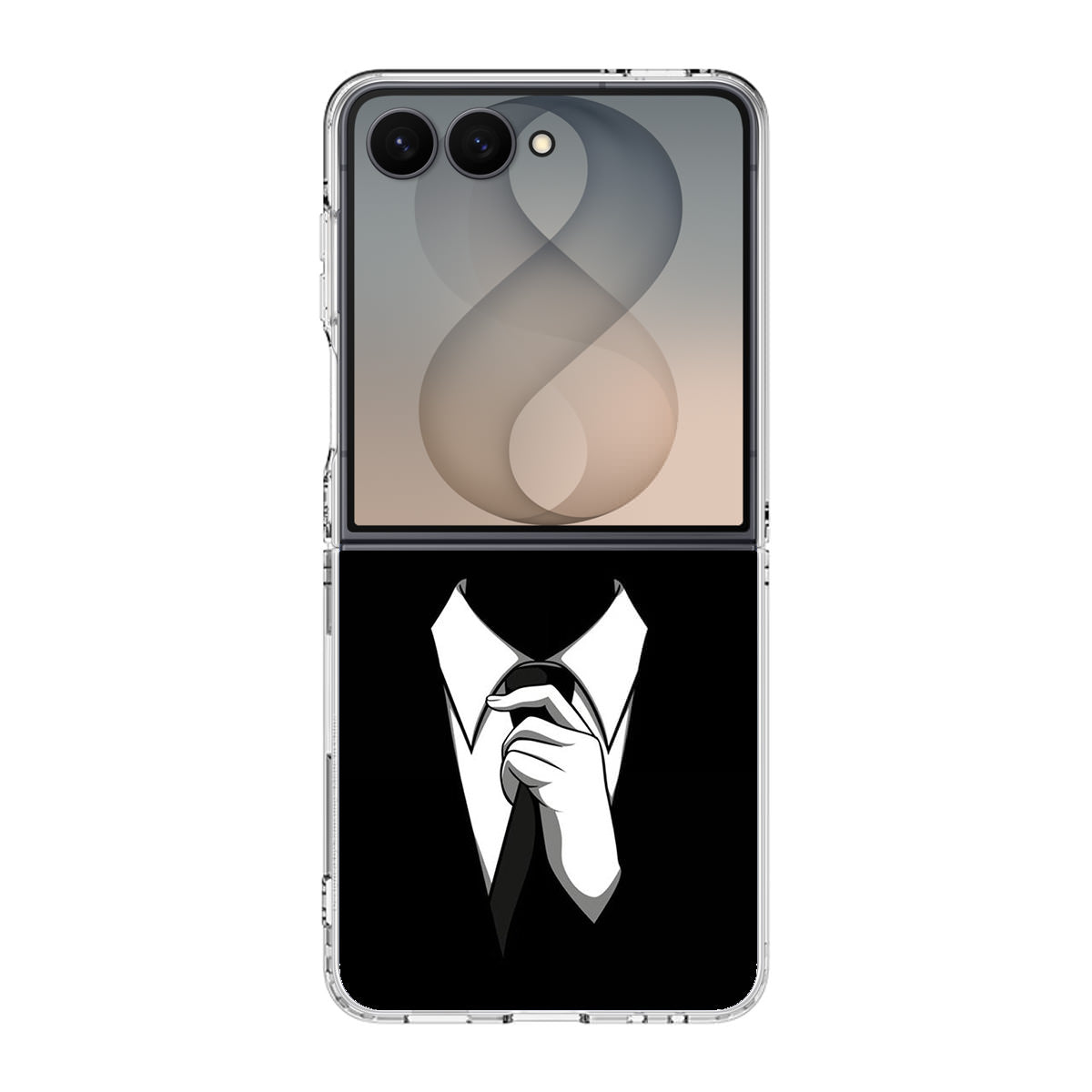 Anonymous Black White Tie Samsung Galaxy Z Flip 8 Case