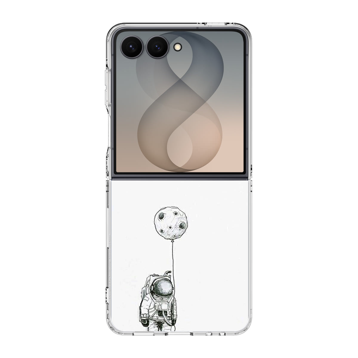 Astronaut Moon Balloon Samsung Galaxy Z Flip 8 Case