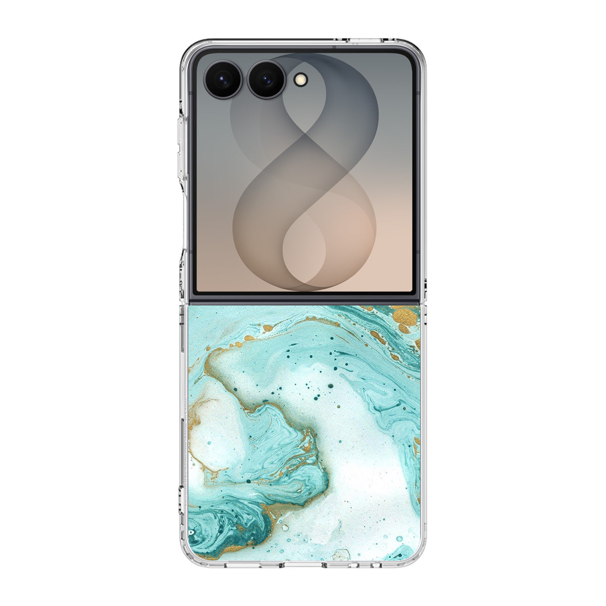 Azure Water Glitter Samsung Galaxy Z Flip 8 Case