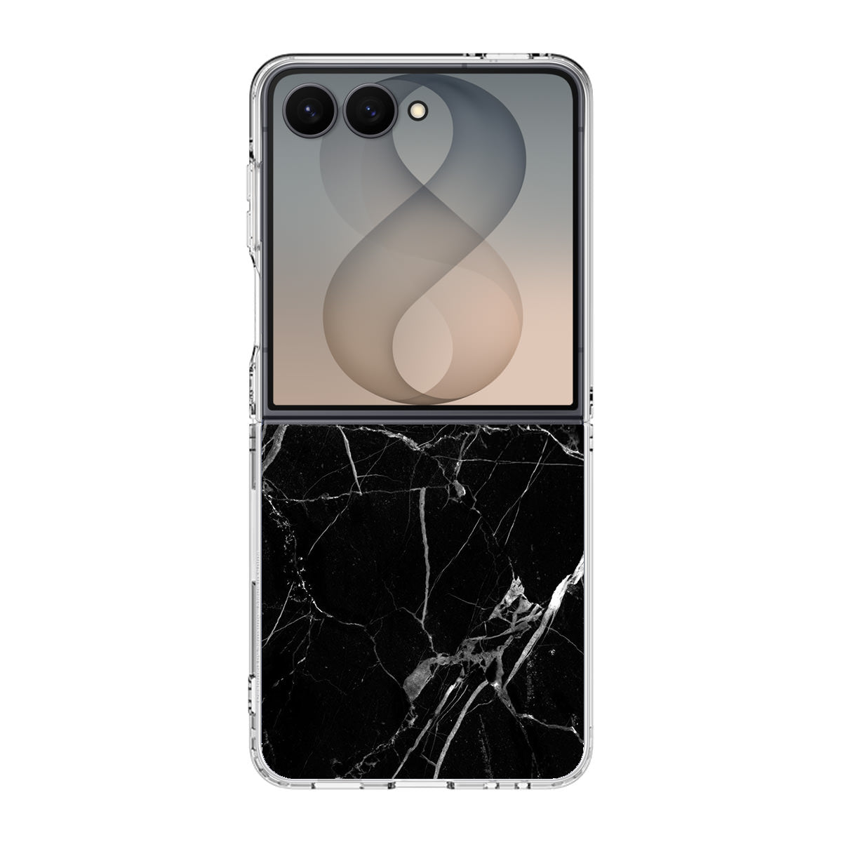 Black Marble Samsung Galaxy Z Flip 8 Case
