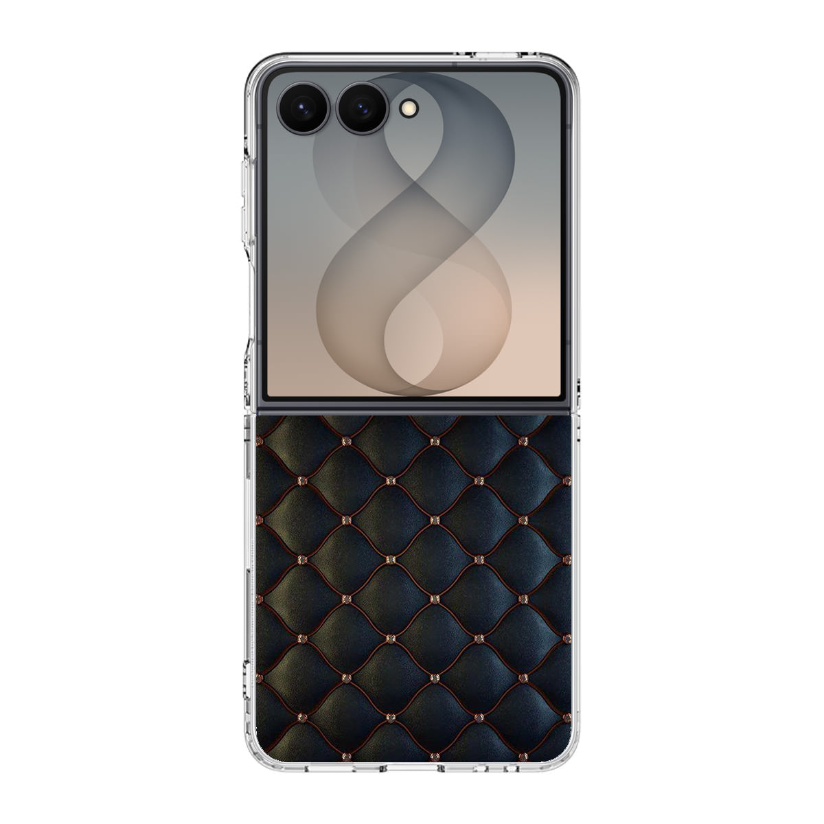 Black Royal Pattern Samsung Galaxy Z Flip 8 Case