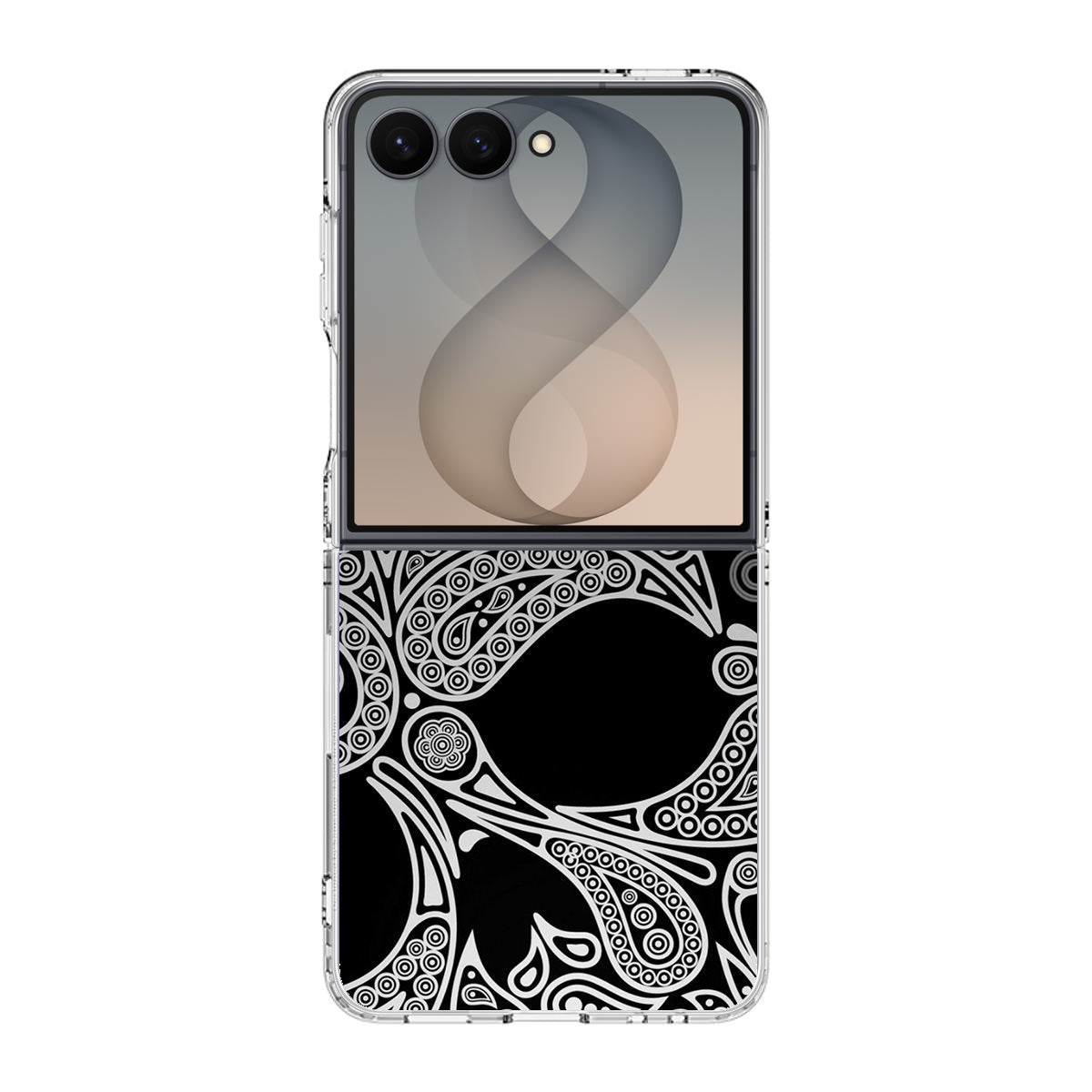 Black Skull Samsung Galaxy Z Flip 8 Case