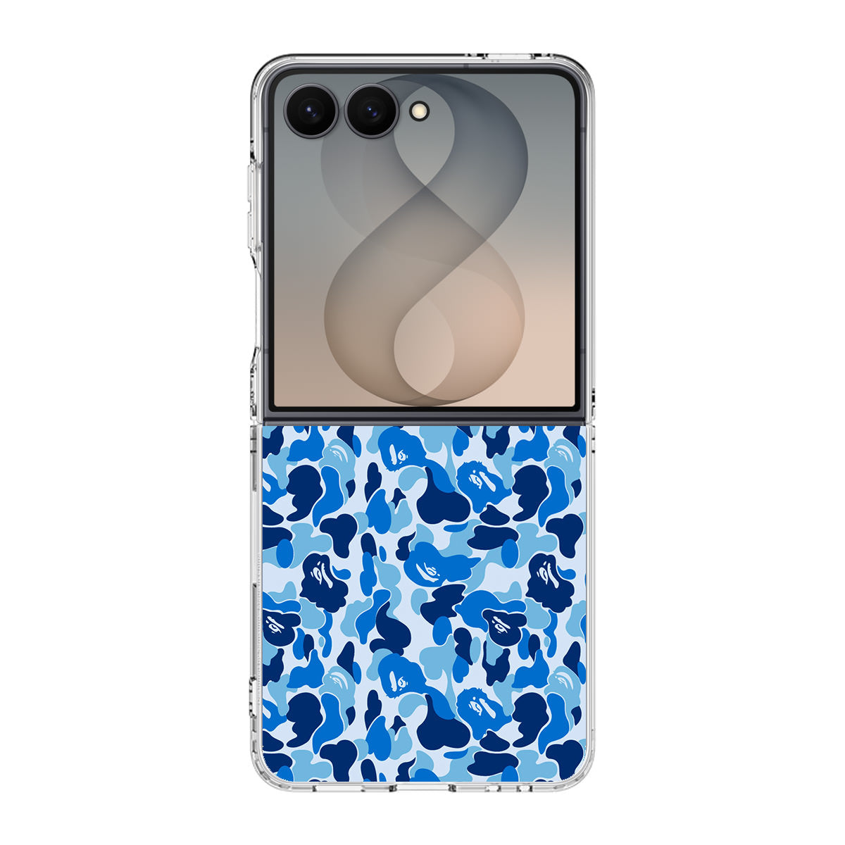 Blue Camo Samsung Galaxy Z Flip 8 Case