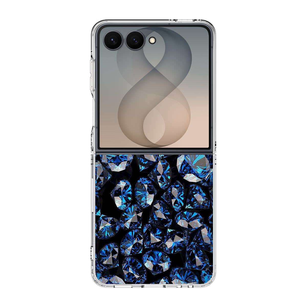Blue Diamonds Pattern Samsung Galaxy Z Flip 8 Case