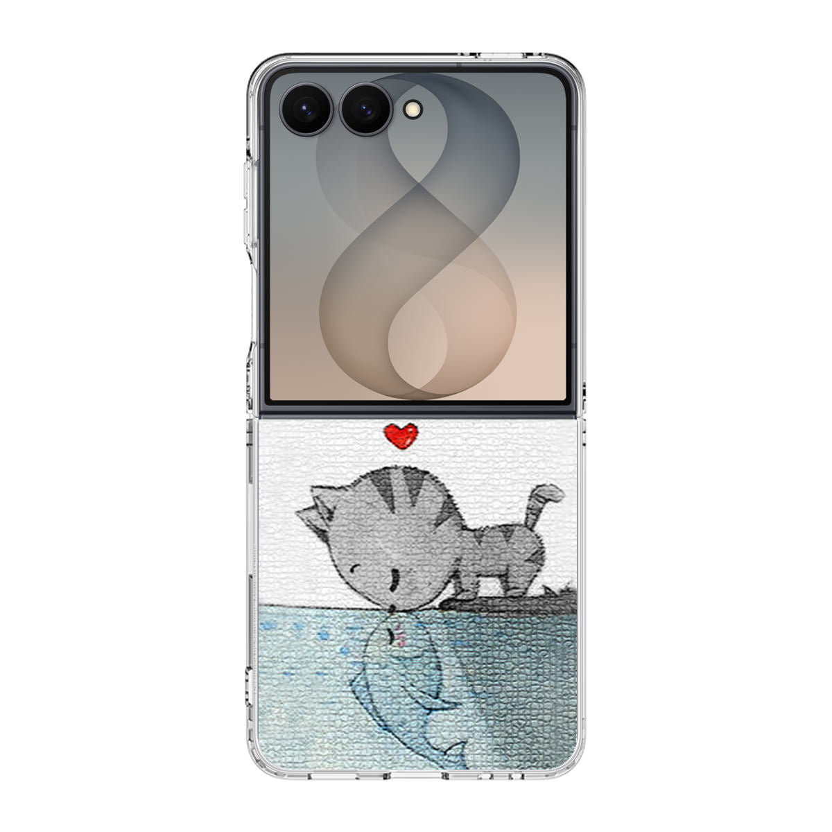 Cat Fish Kisses Samsung Galaxy Z Flip 8 Case
