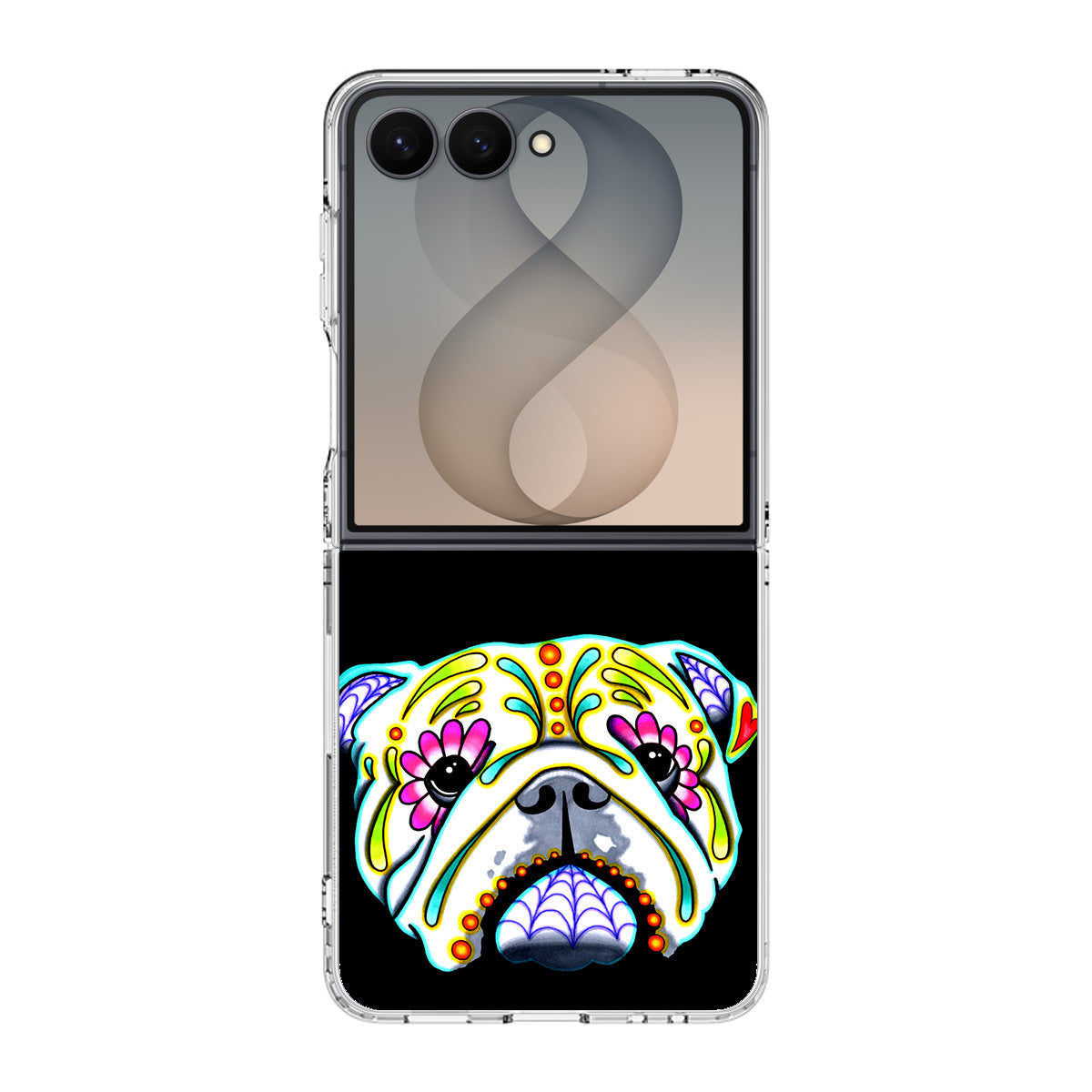 Colorful Bulldog Art Samsung Galaxy Z Flip 8 Case