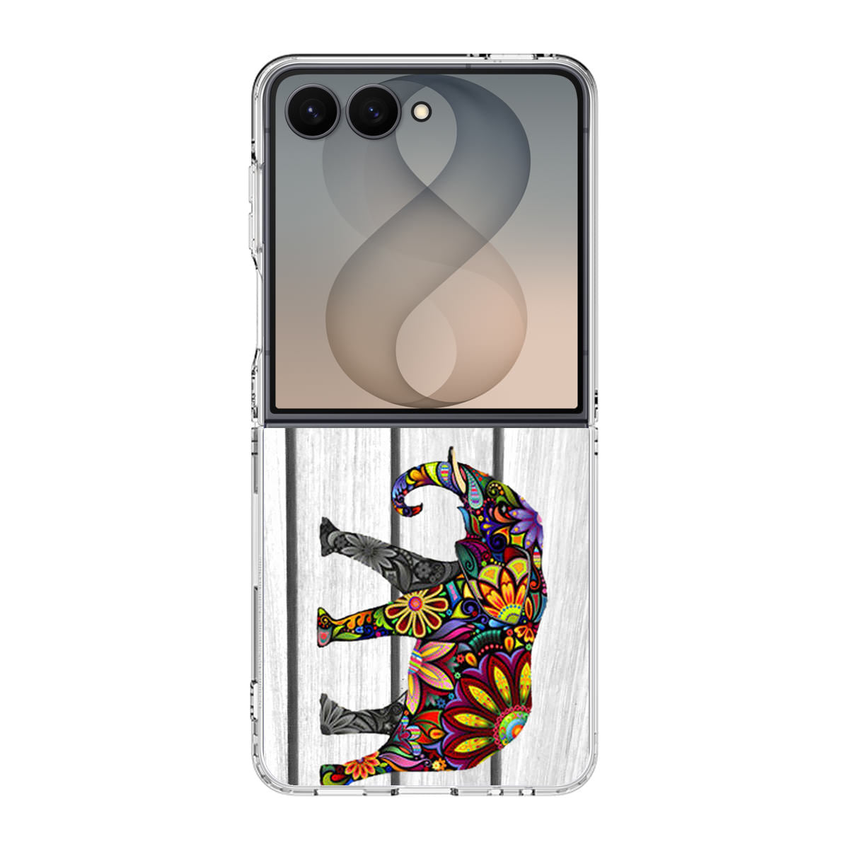Colorful Elephant Flower Samsung Galaxy Z Flip 8 Case