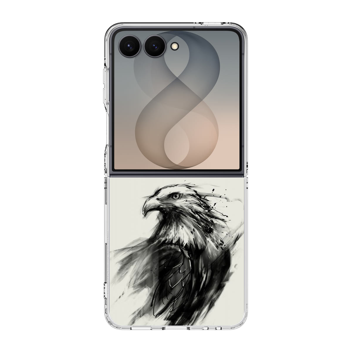 Eagle Art Black Ink Samsung Galaxy Z Flip 8 Case