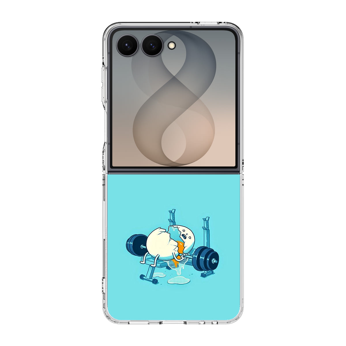 Egg Accident Workout Samsung Galaxy Z Flip 8 Case