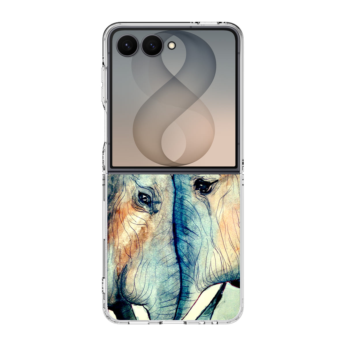 Elephants Sadness Samsung Galaxy Z Flip 8 Case