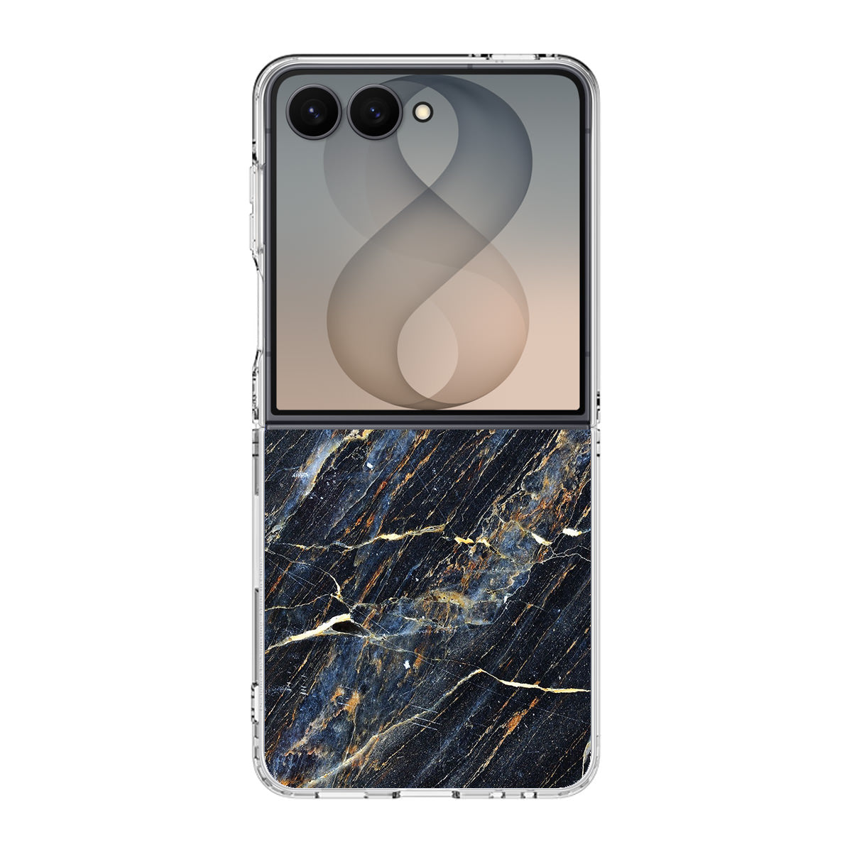 Golden Black Marble Samsung Galaxy Z Flip 8 Case