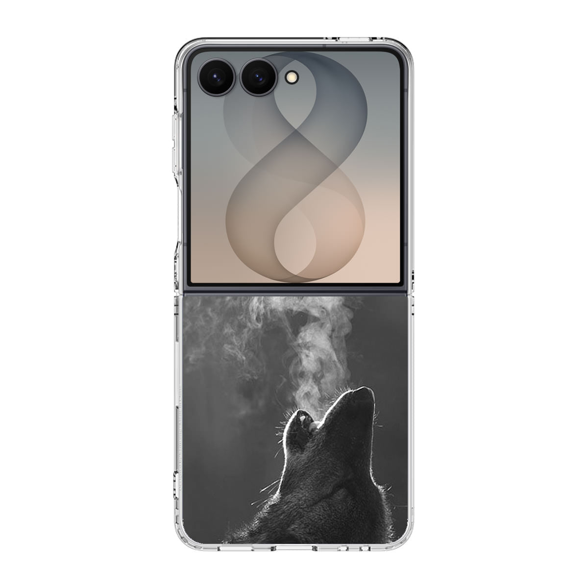 Howling Wolves Black and White Samsung Galaxy Z Flip 8 Case