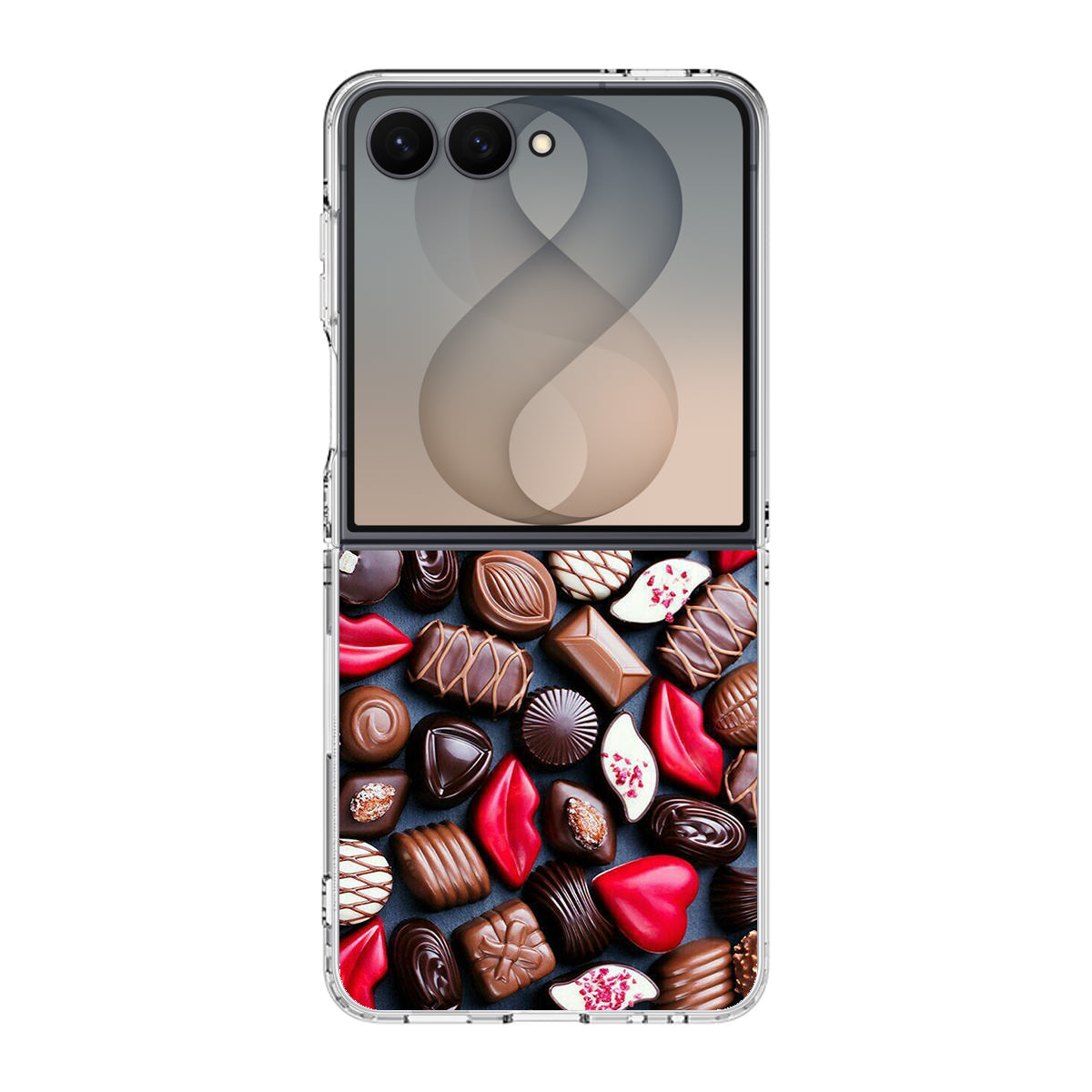I Love Choco Pattern Samsung Galaxy Z Flip 8 Case