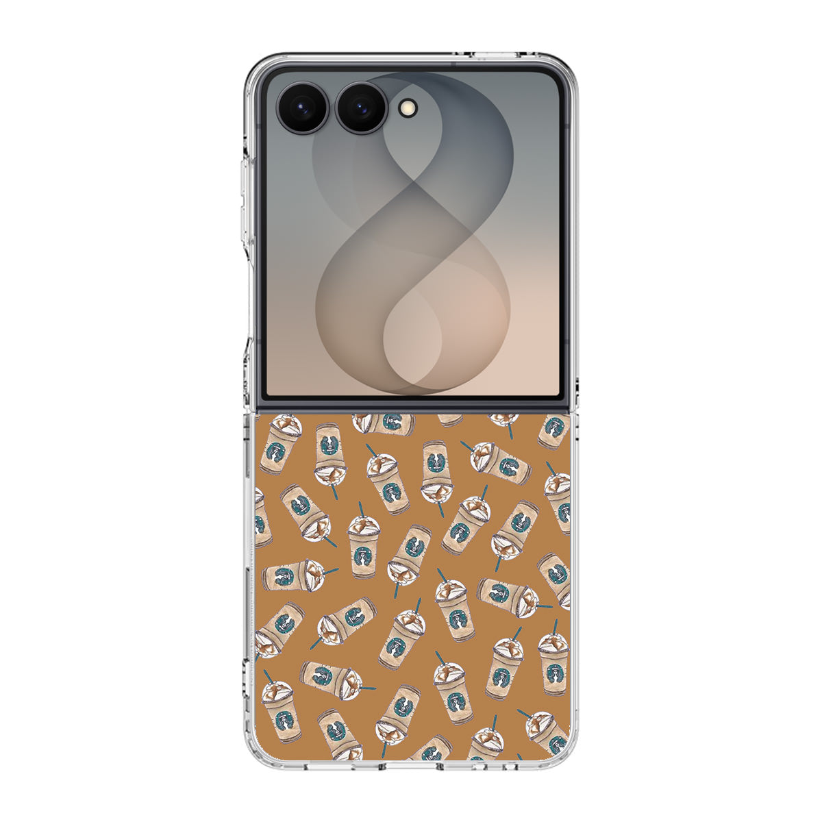 Iced Cappuccinos Lover Pattern Samsung Galaxy Z Flip 8 Case