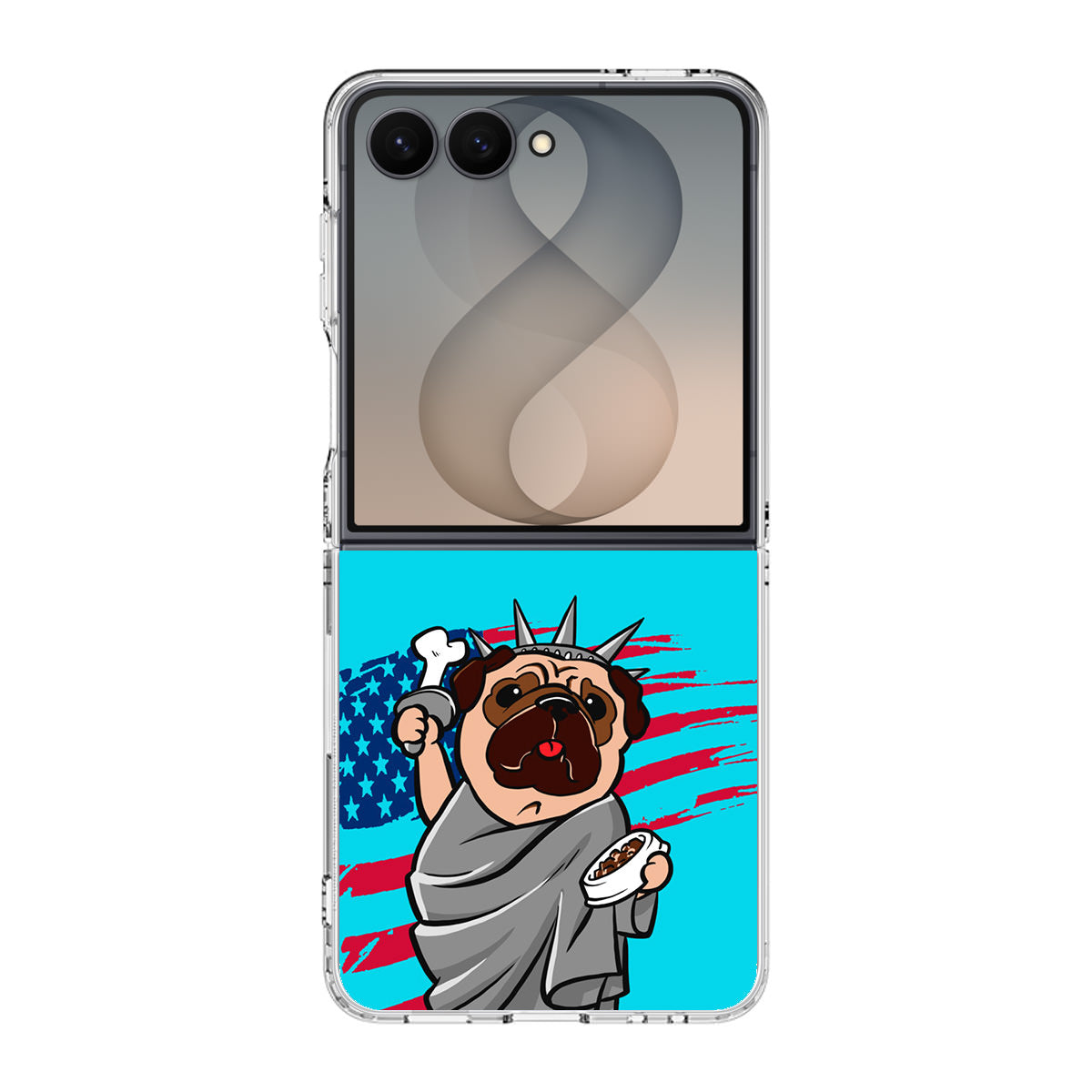 Independence Day Pug Samsung Galaxy Z Flip 8 Case