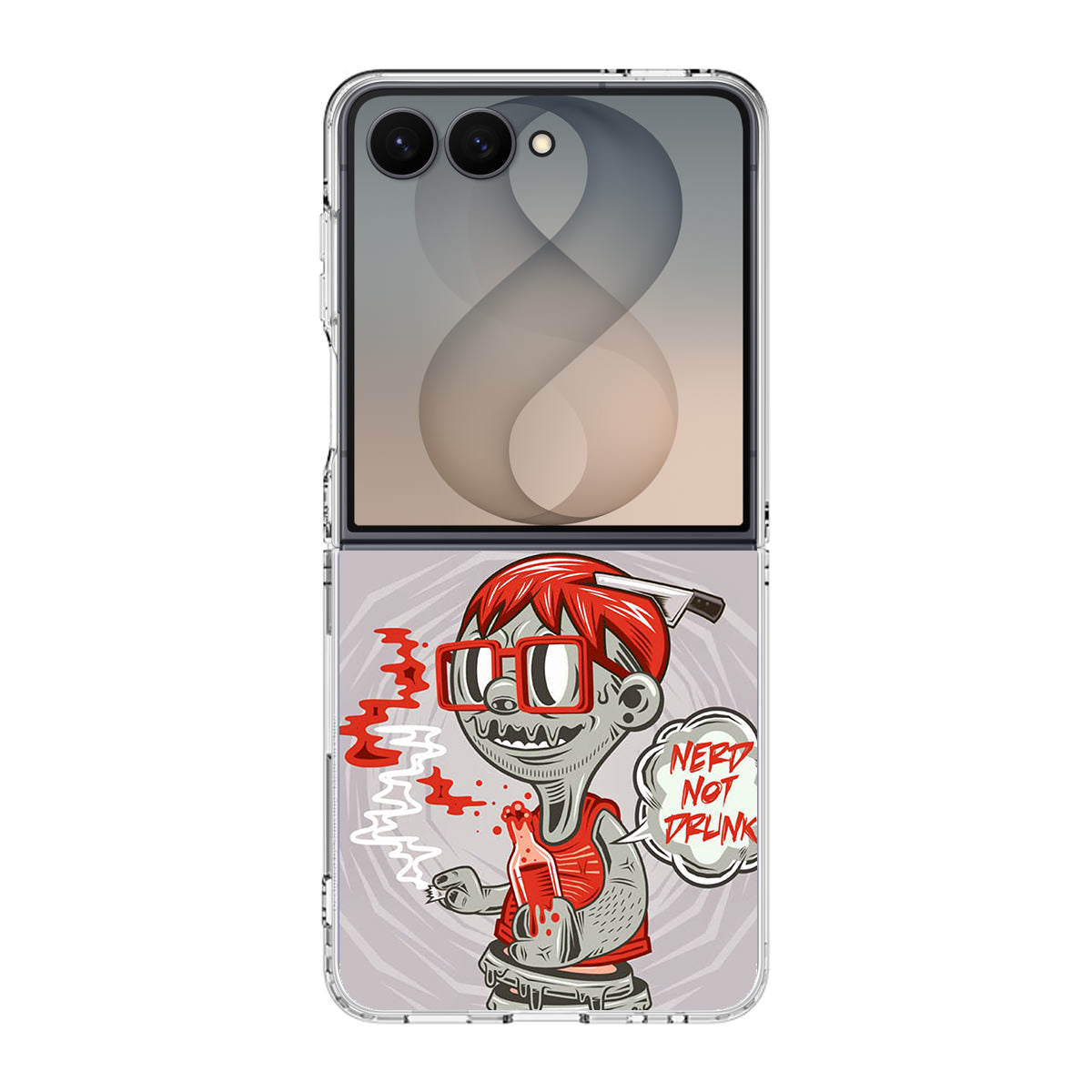 Nerd Not Drunk Zombie Samsung Galaxy Z Flip 8 Case